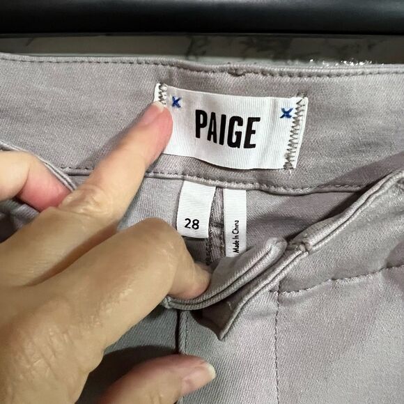 PAIGE Mayslie Jogger Gray Snakeskin Accent Women's Size 28 - Picture 7 of 10